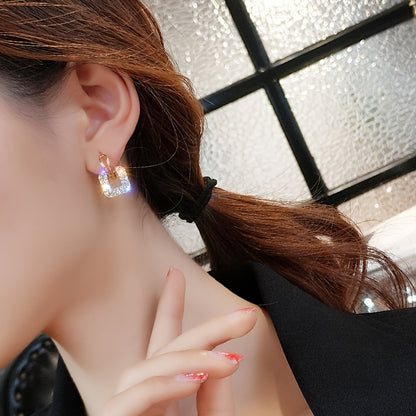 Modern Earrings with Gold-tone
