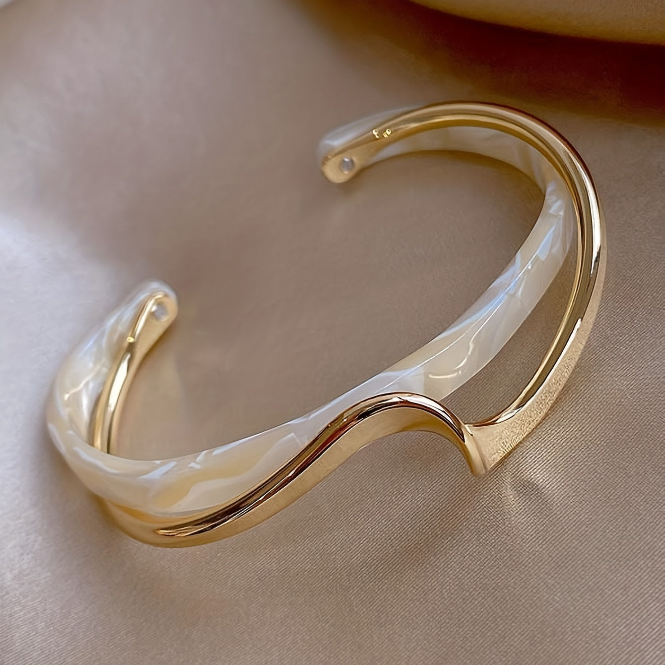 Modern Bracelet with Gold-tone