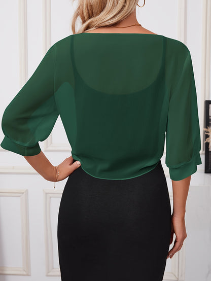 [Lightweight and Breathable] Elegant Shawl Wrap with Tie-Front Detail | Polyester | Lightweight and Breathable | Dress Accessory | Spring/Summer/Fall Events | Chic