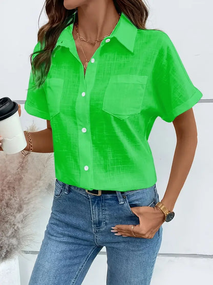 Solid Cotton Blouse White