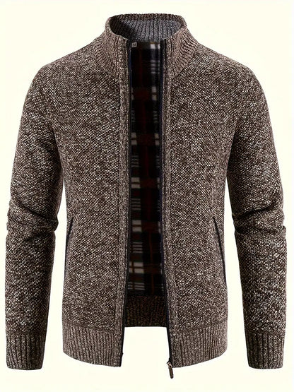 Polyester Knit Zip Sweater