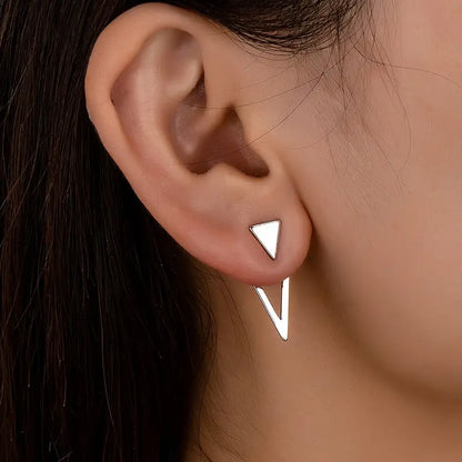 Modern Earrings with Gold-tone