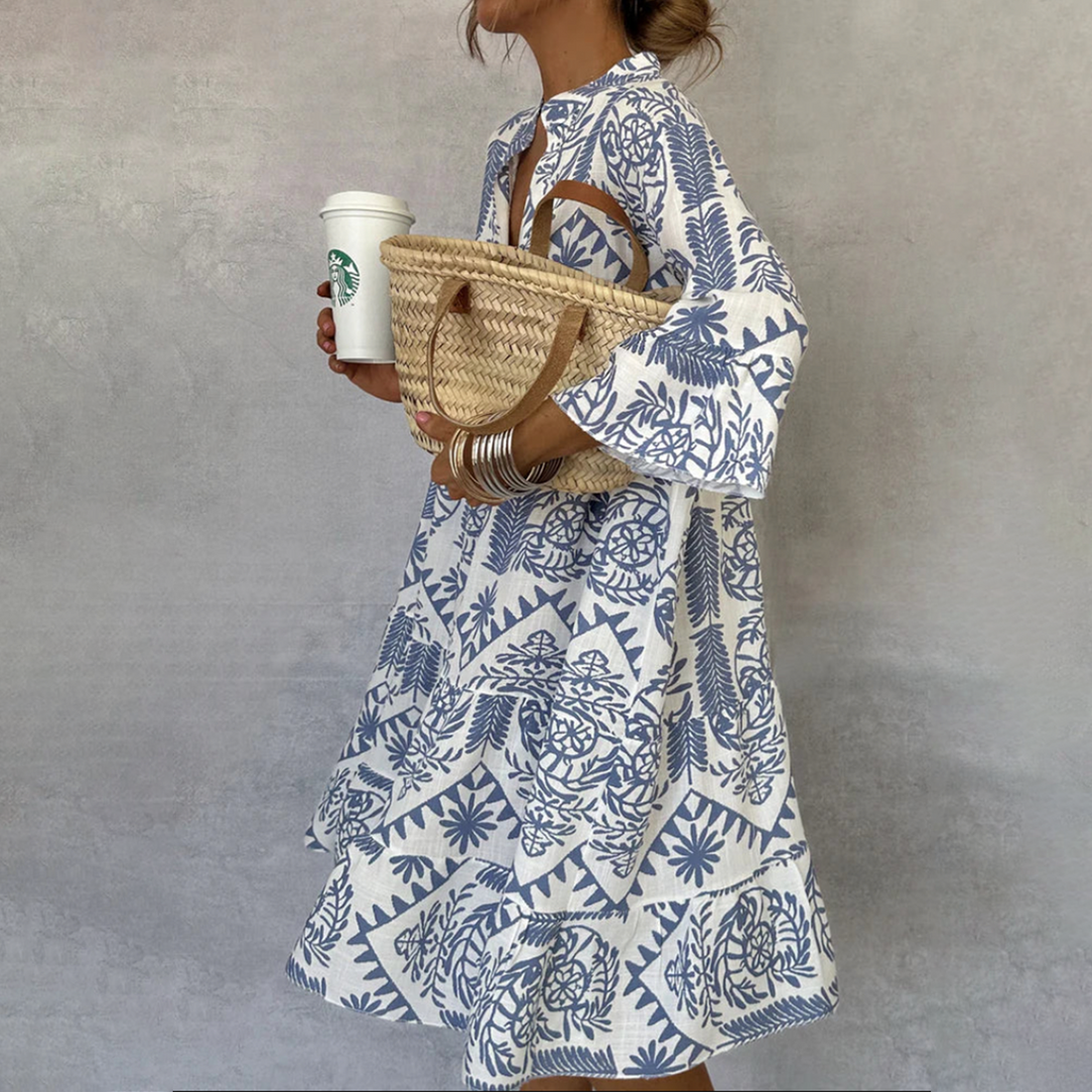 FASHIONABLE PRINTED DRESS