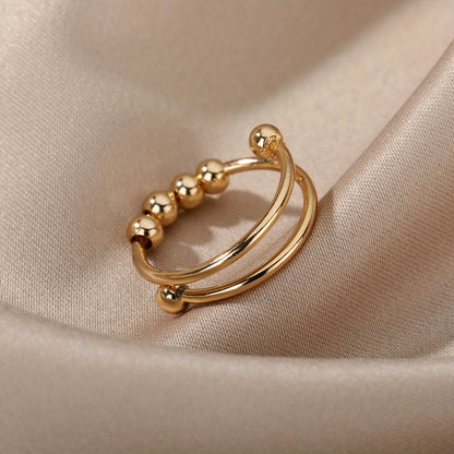 Modern Ring with Gold-tone