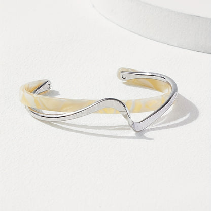 Modern Bracelet with Gold-tone