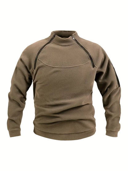 Fleece Polyester Knit Hooded Zip Hoodie