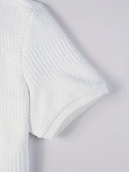Men's Solid Short Sleeve Golf T-shirt For Summer Outdoor Business