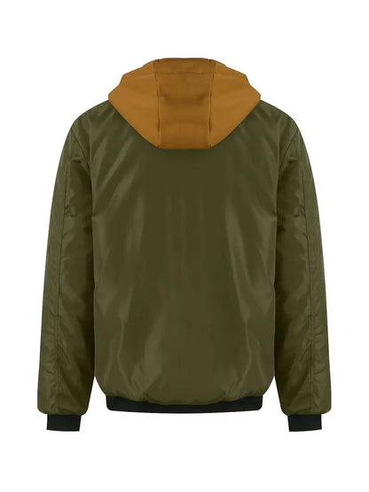Polyester Hooded Zip Long Sleeve Jacket