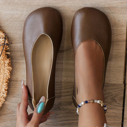 Elegant Black Vegan Leather Heels with Slip-On