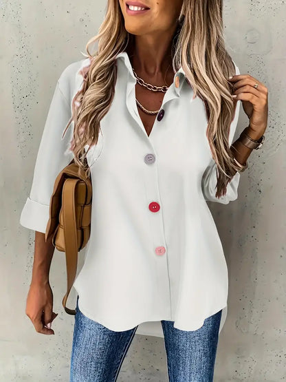Solid Polyester Blouse