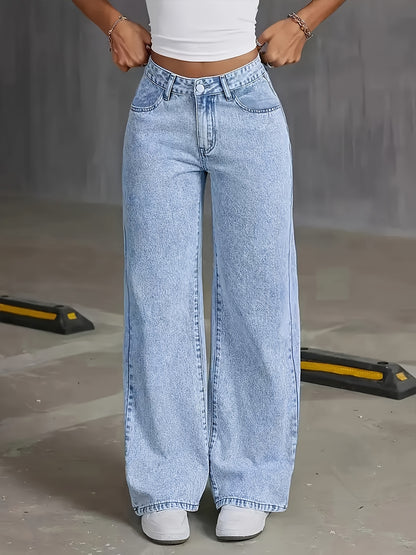 Timeless Blue Cotton Pants with Straight