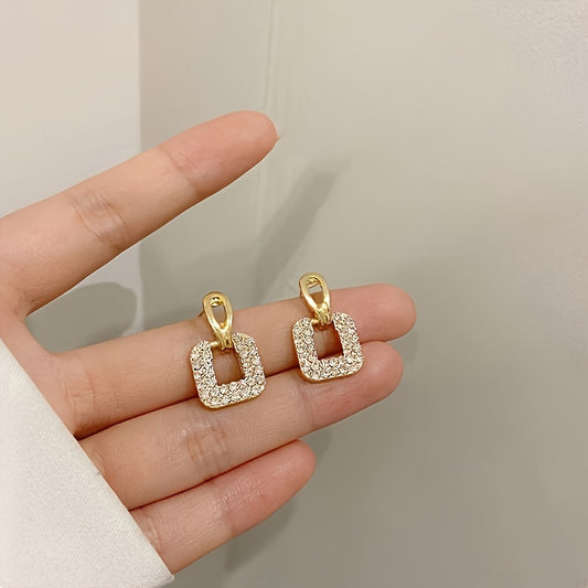 Modern Earrings with Gold-tone