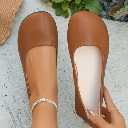 Elegant Tan Heels with Slip-On