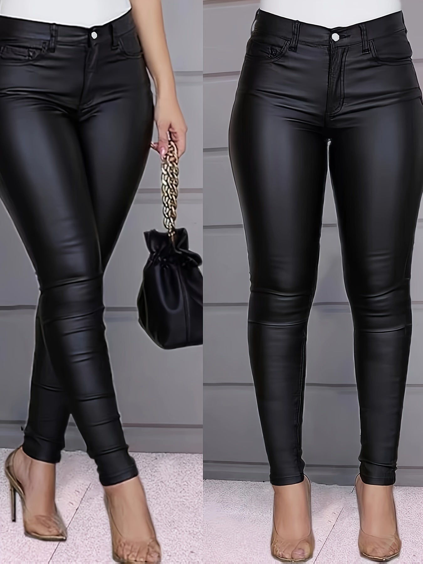Timeless Red Viscose Pants with Zip