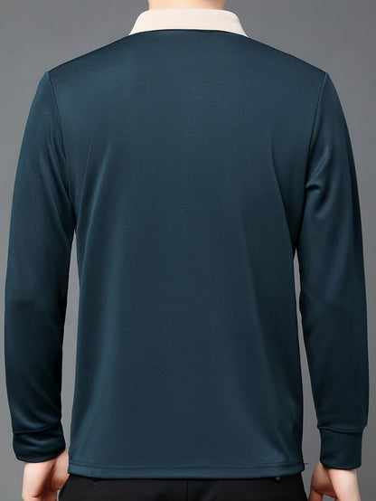 Men's Lightweight Long Sleeve Shirt - Breathable, Stretch Fabric for Golf & Business Casual Wear