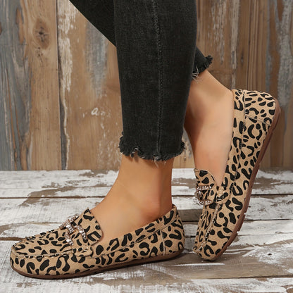Timeless Red Leopard Flats with Slip-On