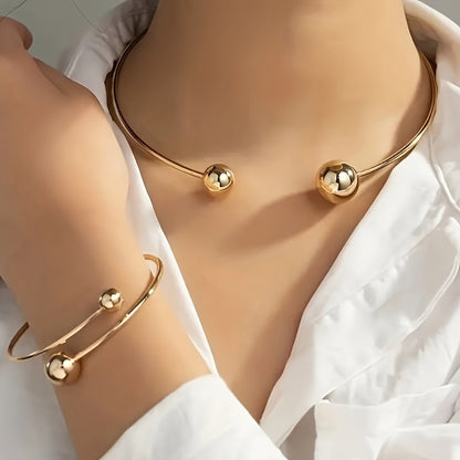 Timeless 2-Piece Bracelet Set with Polished finish