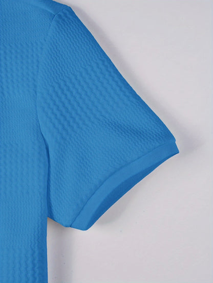 Men's Solid Short Sleeve Golf T-shirt For Summer Outdoor Business
