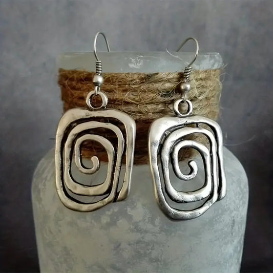 Modern Earrings with Gold-tone