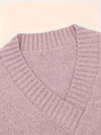 V-Neck Knitted Sweater