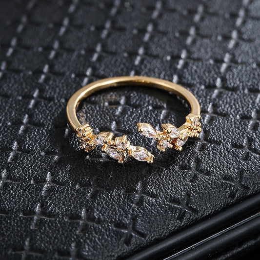 Evening 1-Piece Ring Set with Gold-tone