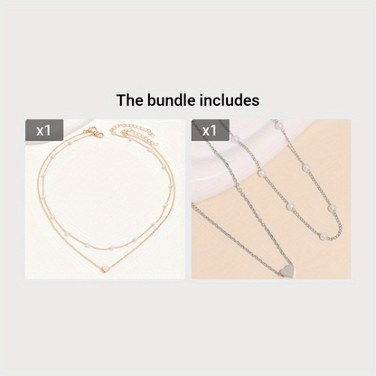 Modern Necklace with Pearl-inspired