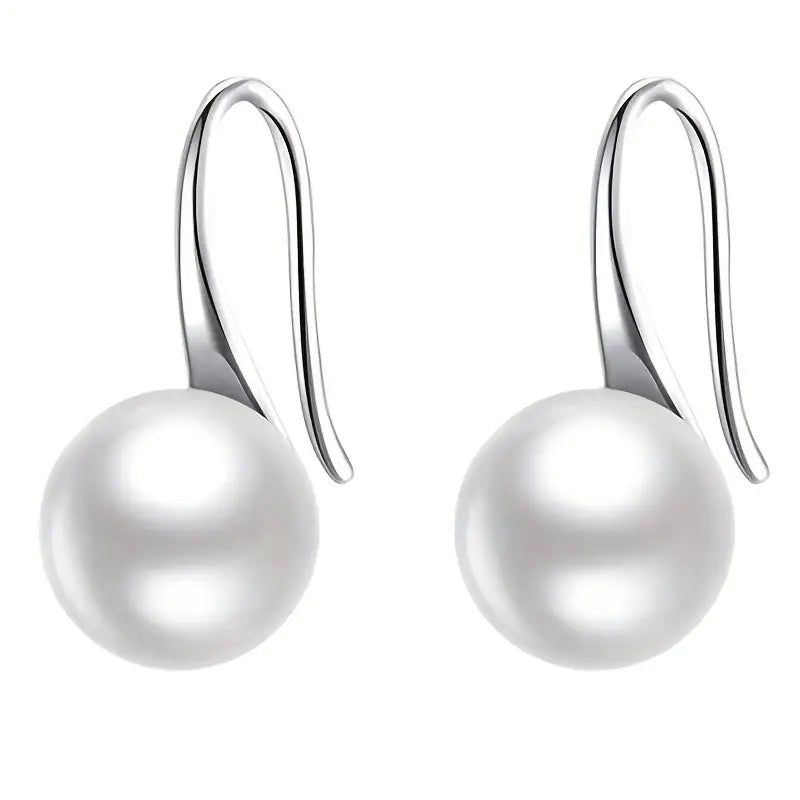 Timeless Earrings with Pearl-inspired