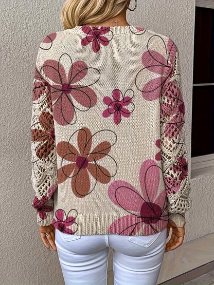 Women'S Elegant V-Neck Sweater - All-Season Long Sleeve Pullover Sweater in Beige, Brown, Pink, Black, White, Gray - Office, Party, Everyday Chic Sweater for Women - Year-Round Wardrobe Essential, Office Attire, Bohemian Style, Comfortable Fit
