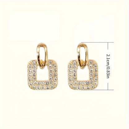 Modern Earrings with Gold-tone