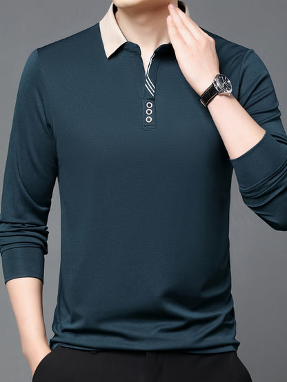 Men's Lightweight Long Sleeve Shirt - Breathable, Stretch Fabric for Golf & Business Casual Wear