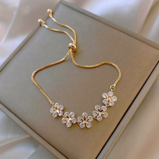 Boho Necklace with Gold-tone