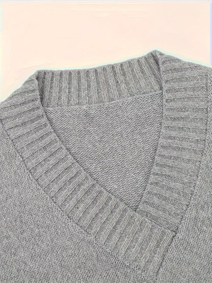 V-Neck Knitted Sweater