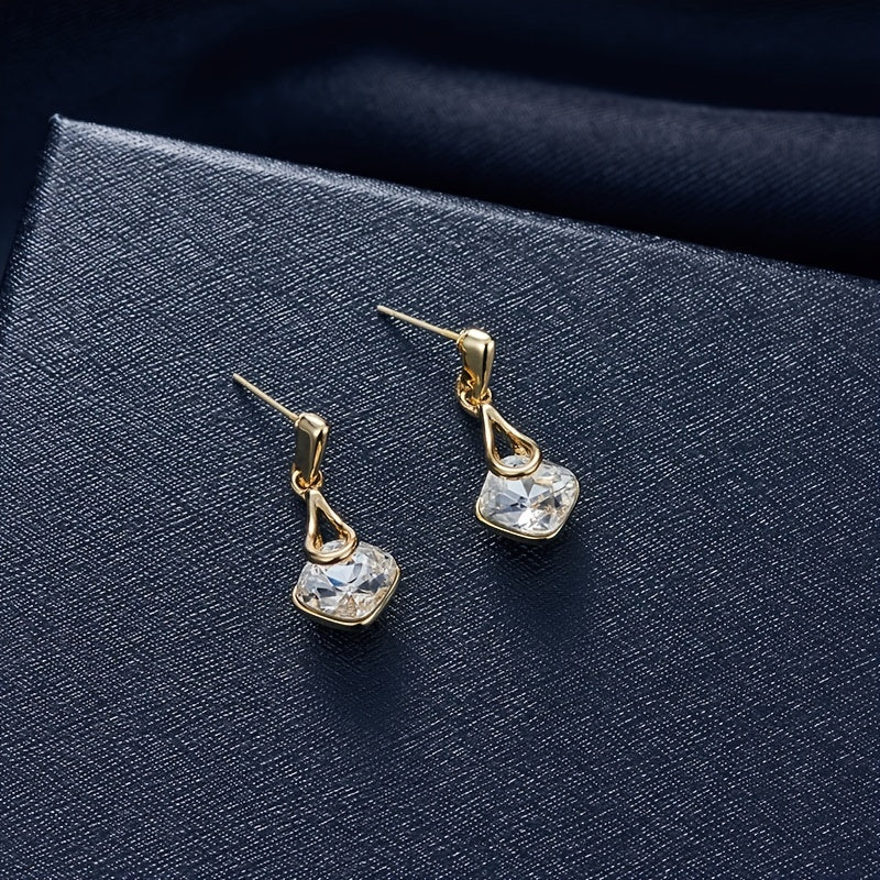 Modern Earrings with Gold-tone