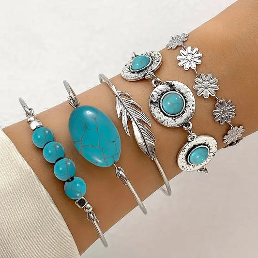 Boho Bracelet with Gold-tone