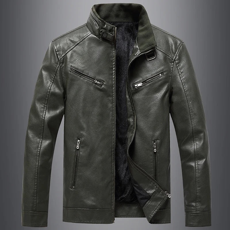 SLIM FIT LEATHER JACKET