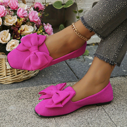 Timeless Red Vegan Leather Flats with Slip-On