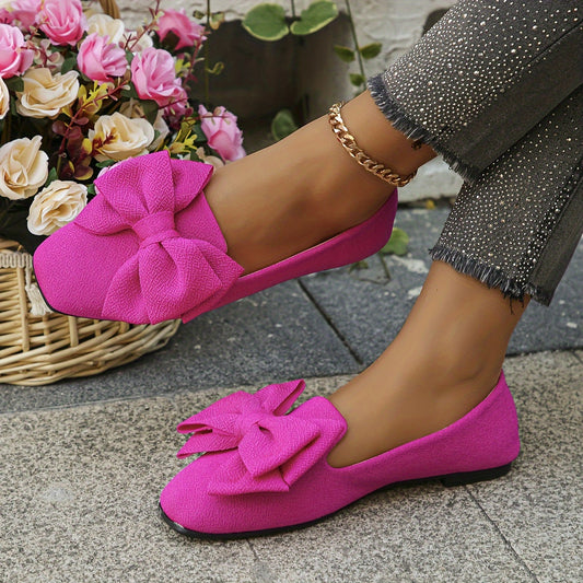 Timeless Red Vegan Leather Flats with Slip-On