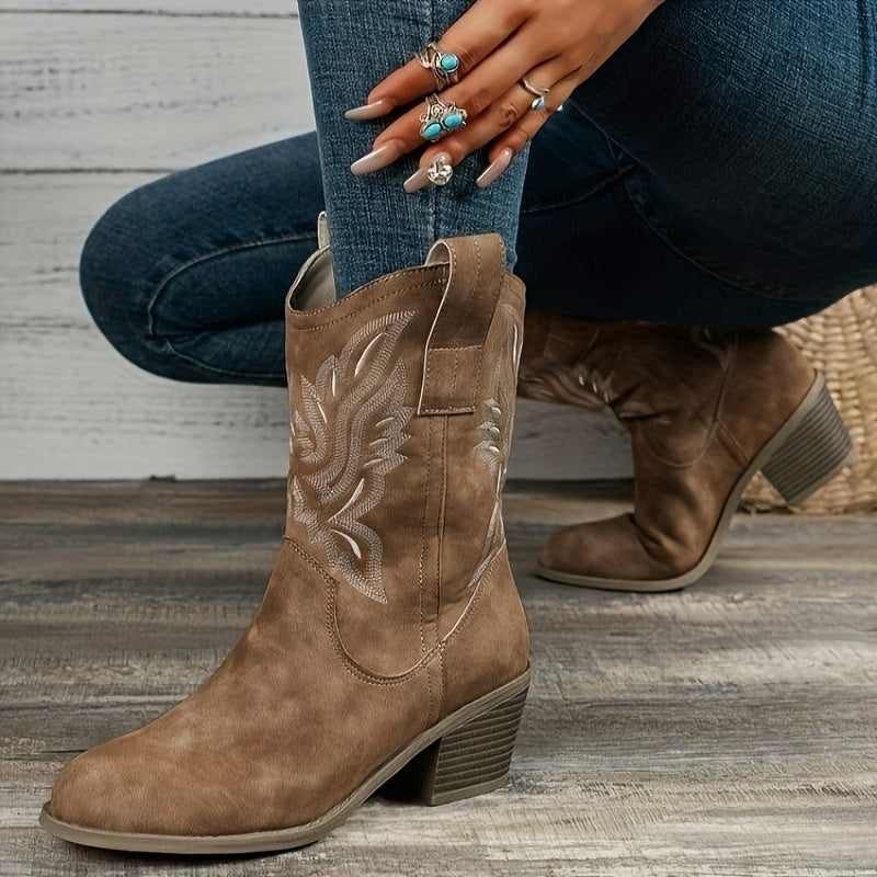Timeless Brown Stripe Chelsea Boots with Wedge