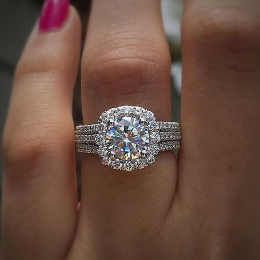 Evening Ring with Gold-tone