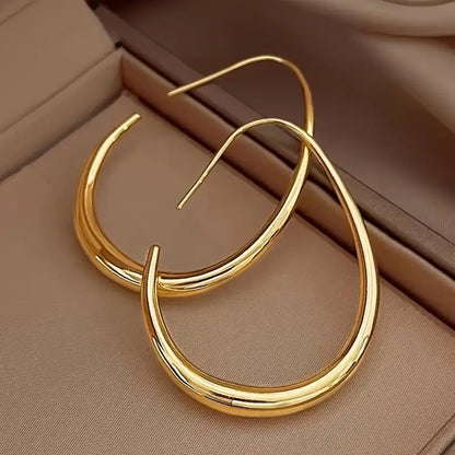 Modern Earrings with Gold-tone