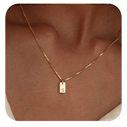 Modern Necklace with Gold-tone