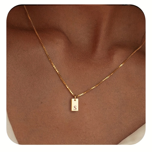 Modern Necklace with Gold-tone