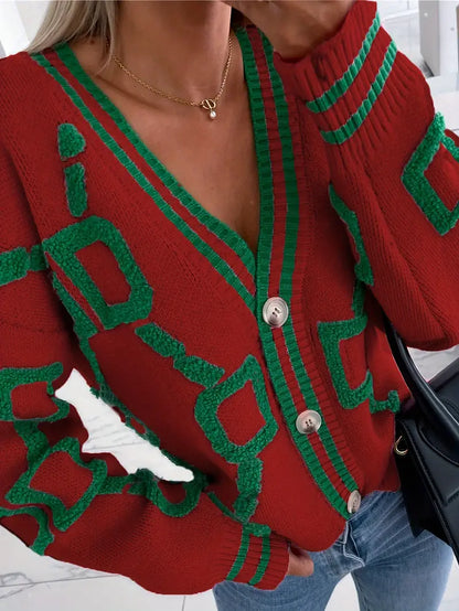 Long V-Neck Cardigan