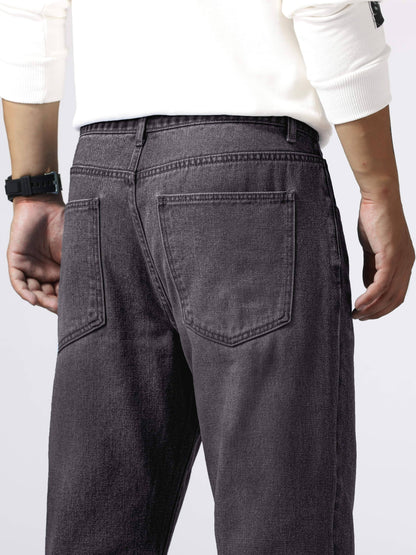 Men's Light Blue Relaxed Fit Jeans - Casual Straight-Leg Machine-Washable Denim Pants for Casual Attire, All-Season Comfort & Versatile Style