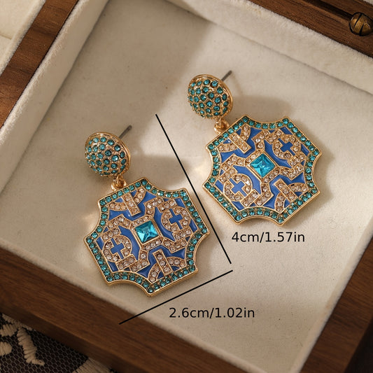 Vintage Earrings with Gold-tone