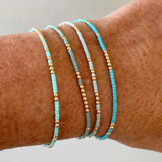 Boho 4-Piece Bracelet Set with Polished finish