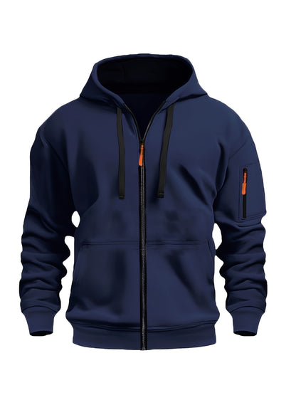 (Pearson OBM) European and American Fashion Casual Autumn and Winter Hat Sweater Zipper Long Sleeve Men's and Women's Same Style Sweatshirt Running Training Outdoor Warm Fitness Jacket