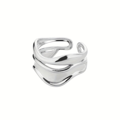 Modern Ring with Gold-tone