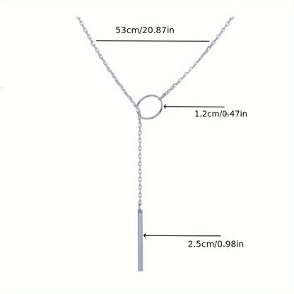 Modern Necklace with Gold-tone