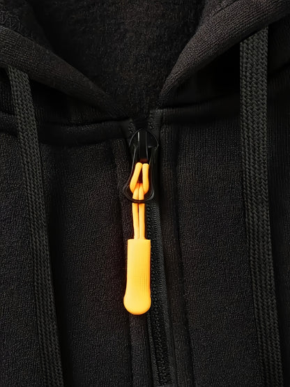 (Pearson OBM) European and American Fashion Casual Autumn and Winter Hat Sweater Zipper Long Sleeve Men's and Women's Same Style Sweatshirt Running Training Outdoor Warm Fitness Jacket